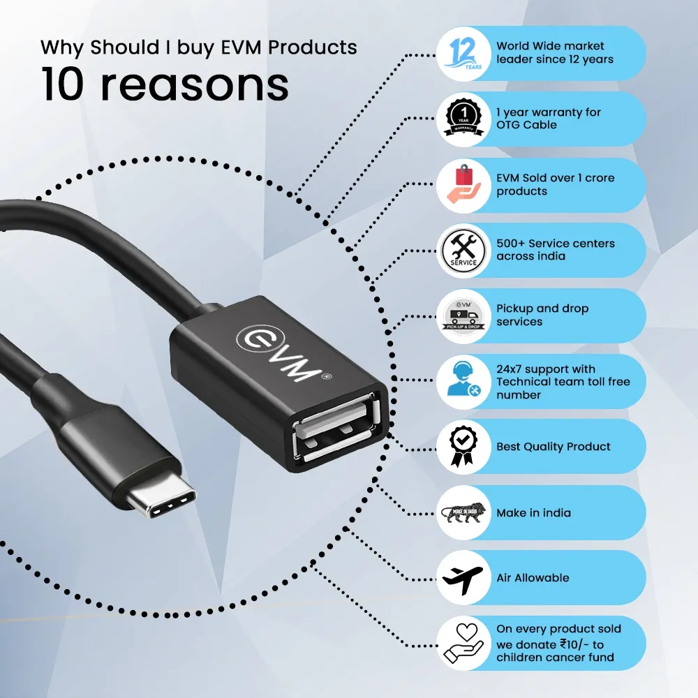 EVM Type-C OTG Cable (USB 2.0) EVM-OTG-04 view 2
